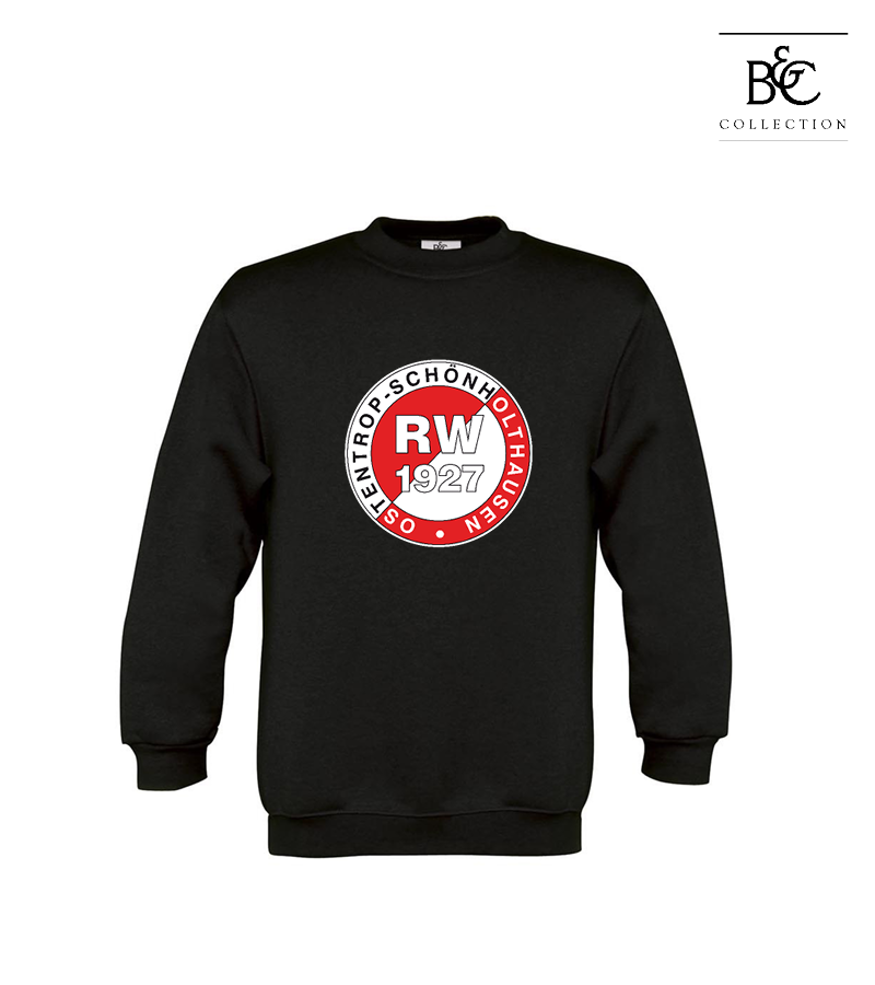 B&C Kinder Sweatshirt Black "Anton Frontprint"