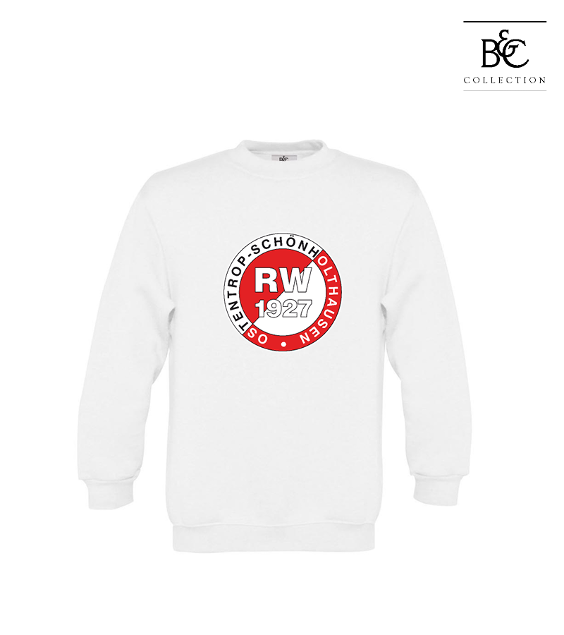 B&C Kinder Sweatshirt White "Anton Frontprint"